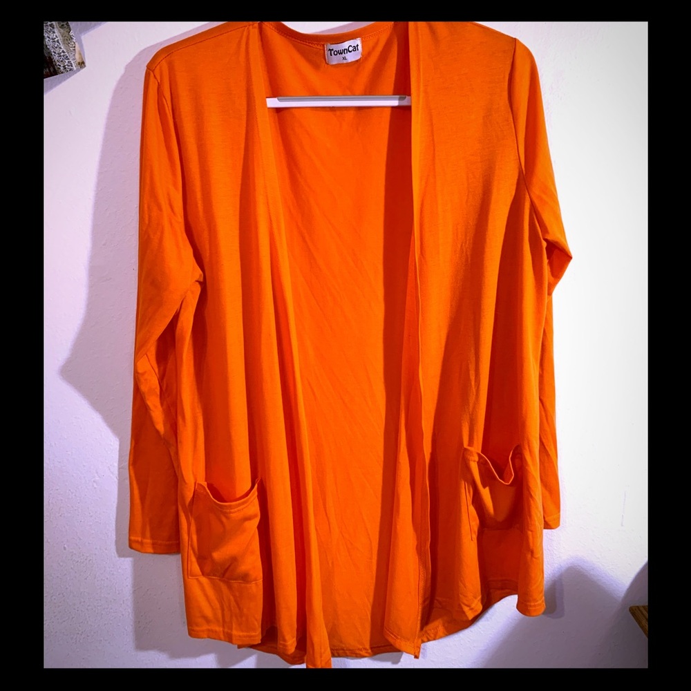 Orange Lightweight Cardigan